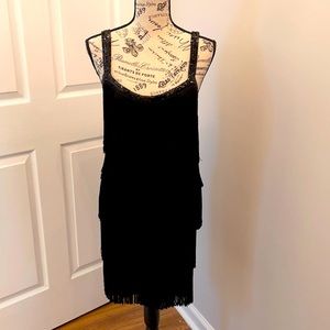 Black and sequin tank fringedress